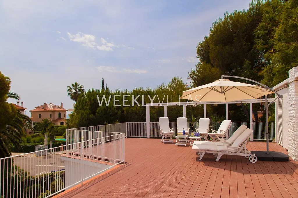 Villa Sitges Tupinetti Beach At 1 Min Walk Amaizing Garden And View Center Sitges 5 Minutes Walk